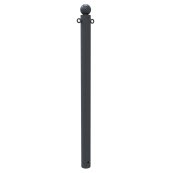 Ornamental bollard | Series 475B | � 76 mm | stationary, for casting in concretewith ground anchor, total length approx. 1300 mm | without lock | with 2 eyelets